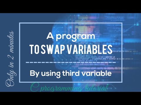 Program to swap two variables by using third variable.