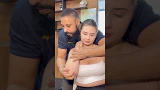 She was so calm while I was crunching her every painful joint #chiropractic #shorts #ytshorts #short