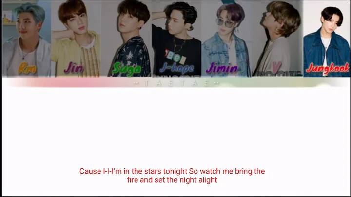 BTS Dynamite Lyrics (방탄소년단 다이너마이트 가사) (Color Coded Lyrics) / TAETAE