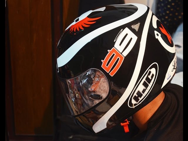 HJC CS R2 Spartan MC 5 Jorge Lorenzo Helmet review (CL ST II