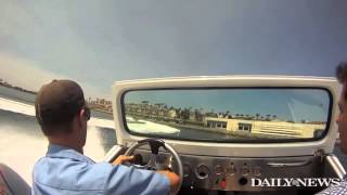 Test driving/steering the amphibious WaterCar