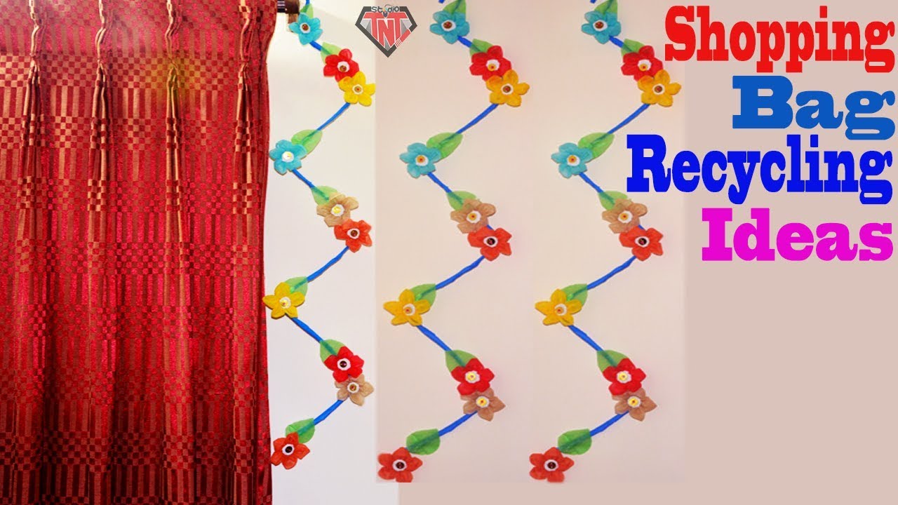 How To Make Window Decor Ideas Using Shopping bag || DIY Tote Bag Room Decor Ideas