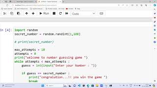 How to make Number Guessing Game in Pythoon by use while loop