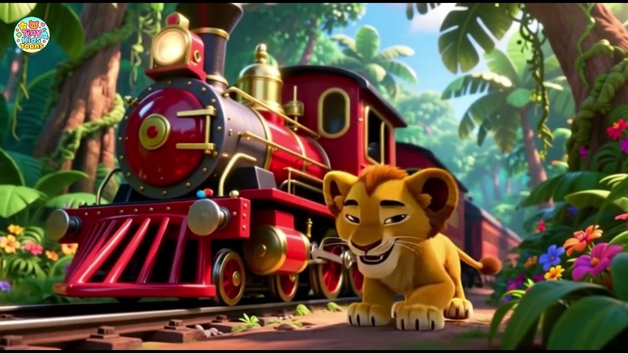 Lion Cub’s Jungle Train 🦁🚂🌴 | Learn Animals & Jungle Adventure for Kids | Preschool Educational Vide