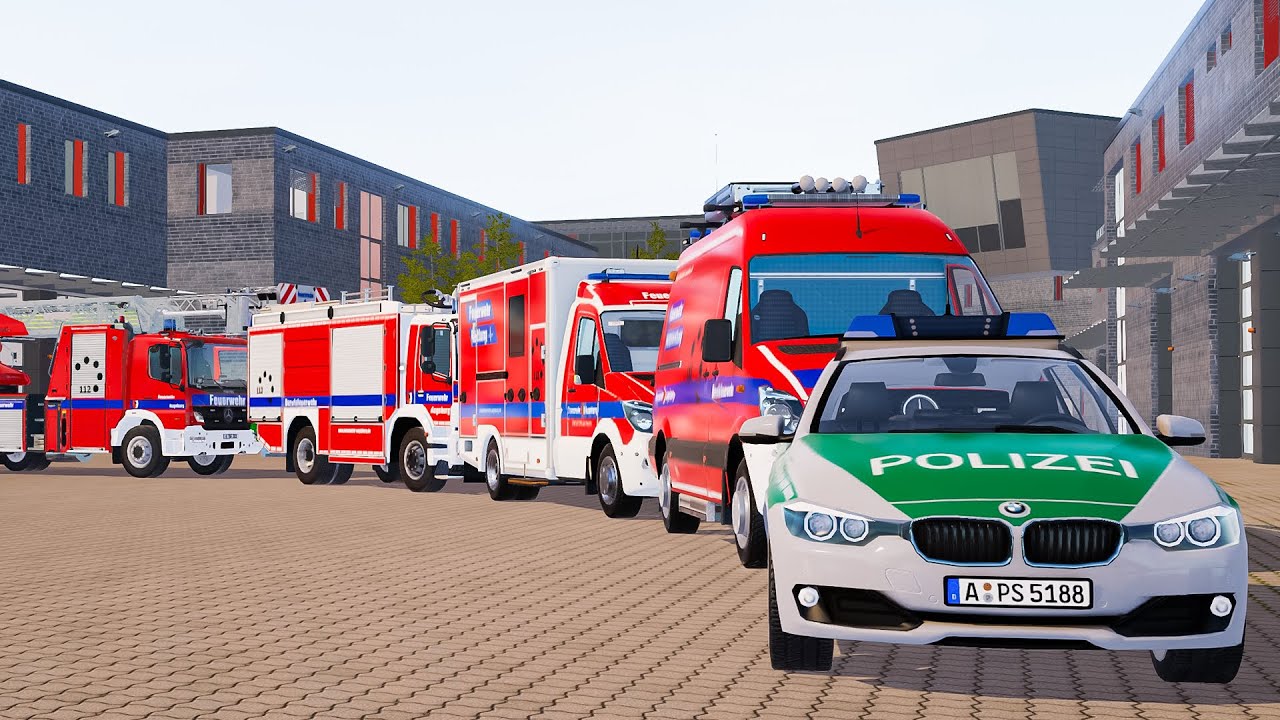 Emergency Call 112 – Augsburg Police & Firefighters Responding | Full Emergency Duty in 4K