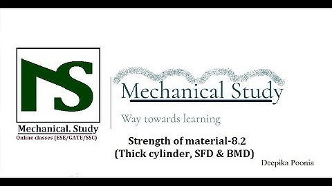 GATE/ESE/PSU/SSC/RRB JE- Strength of materials[SOM] {Thick cylinder, SFD & BMD-8.2} Quick revision
