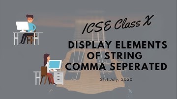 String Related Programs: Display the characters of a String comma separated