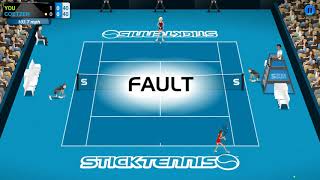 Stick Tennis Gameplay World Domination Vs Amanda Coetzer screenshot 4