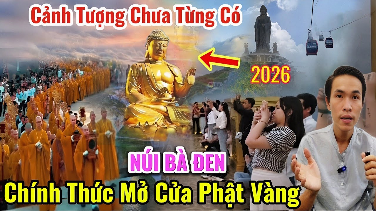 Прямая трансляция 2026 года, гора Ба Ден 👈 Установка статуи Будды 