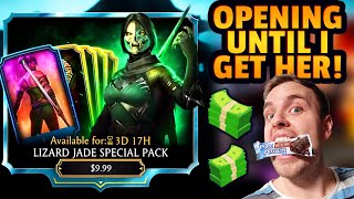 Mk Mobile. I Opened Lizard Jade Pack Until I Get Her. Will I Go Broke Today?