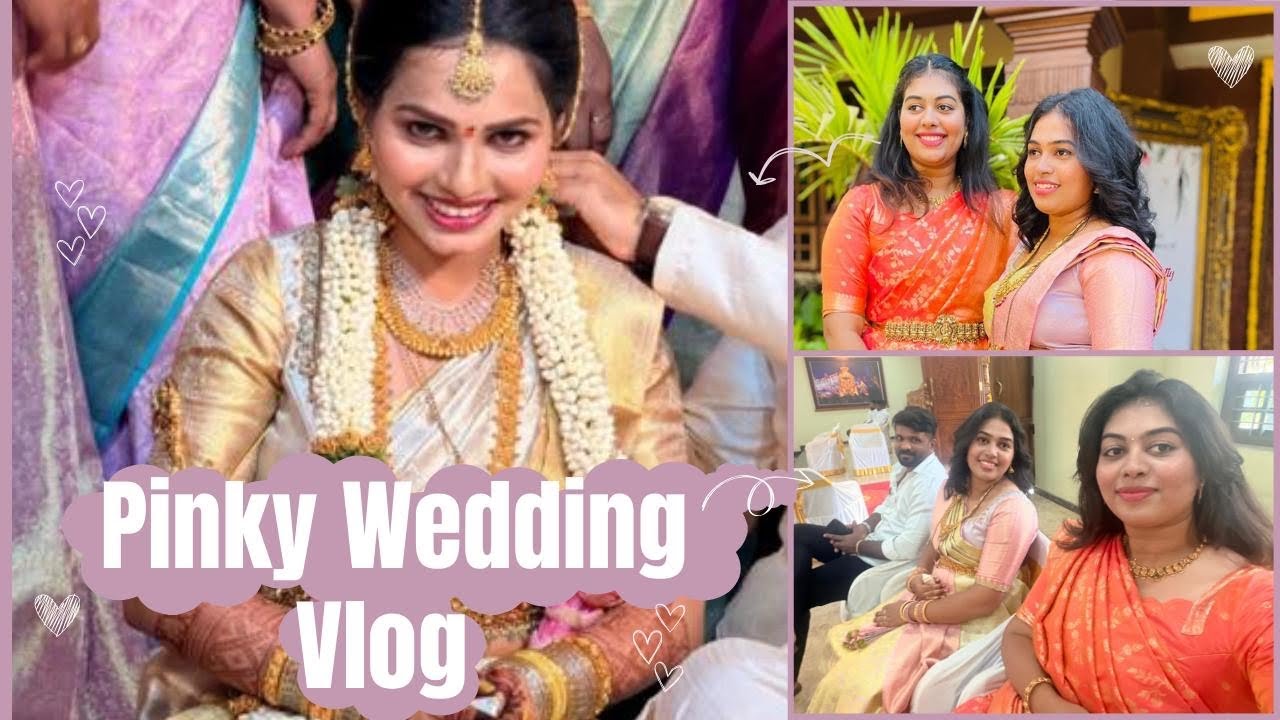 Finally Pinky ಮದುವೆ mugithuuu 🎊❤️ #marriagevlog #travel #dharmasthala #weddingday #bride #pinkyy