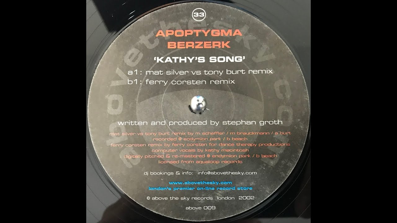 Apoptygma Berzerk   Kathys Song Ferry Corsten Remix 2000