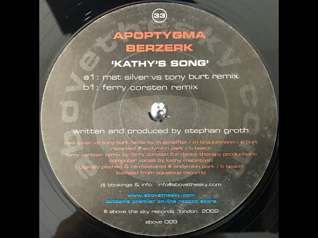 apoptygma berzerk - kathy's song (ferry corsten remix)