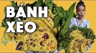 Vietnamese Food : Bánh Xèo (easy sizzling pancake recipe)