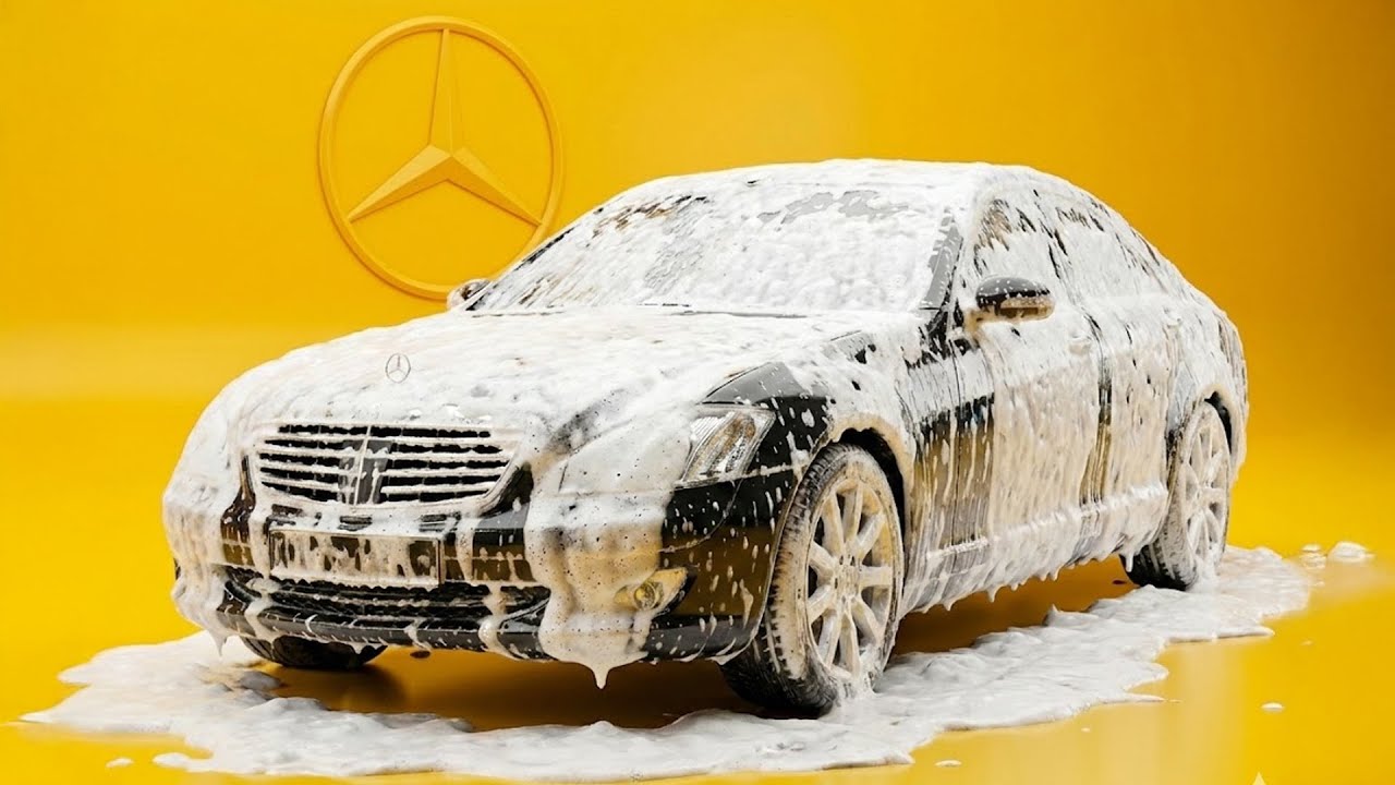 Extreme Snow Foam ASMR: Deep Cleaning a Luxury Mercedes! 🧼✨