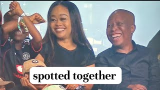 Julius Malema And His Wife Spotted Together At the Stadium Watching Soweto Derby