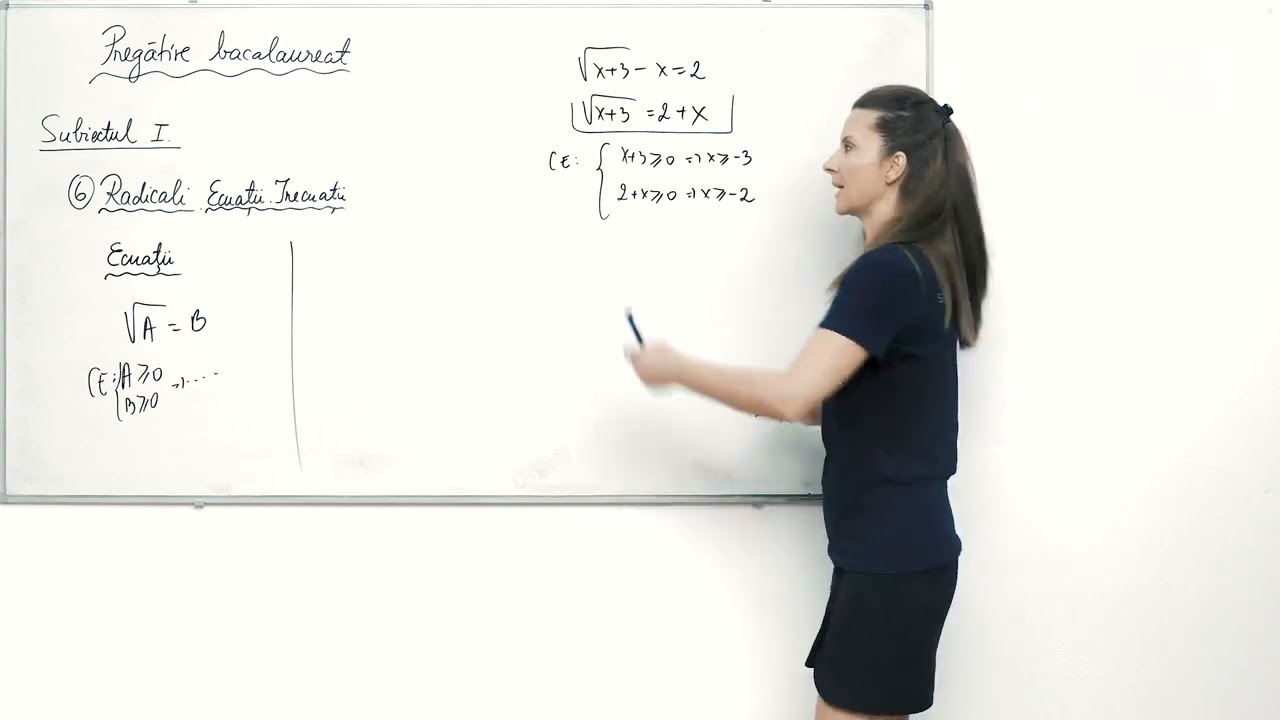 Radicali. Tipuri de ecuații cu radicali de ordinul II și III-Bacalaureat Matematică, Model Subiect I