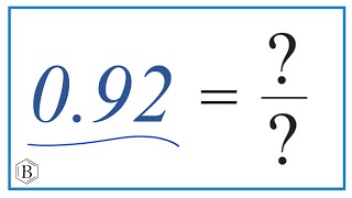 0.92 as a Fraction (simplified form)