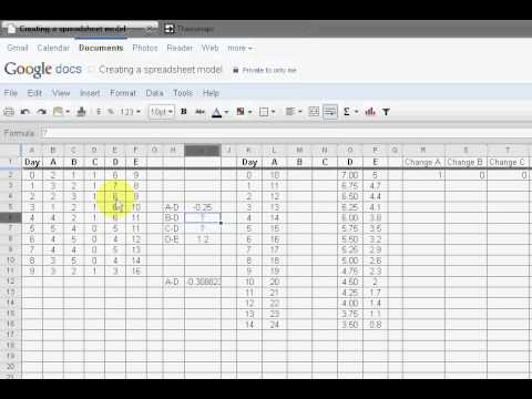Creating a spreadsheet model for forecasting outcomes - YouTube