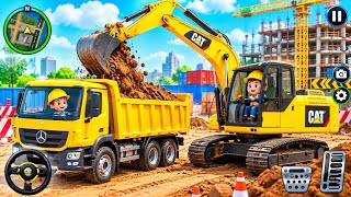 Excavator & Dump Truck Simulator Gameplay 🚜 | Heavy Construction Mission | Vehicle Simulator screenshot 1