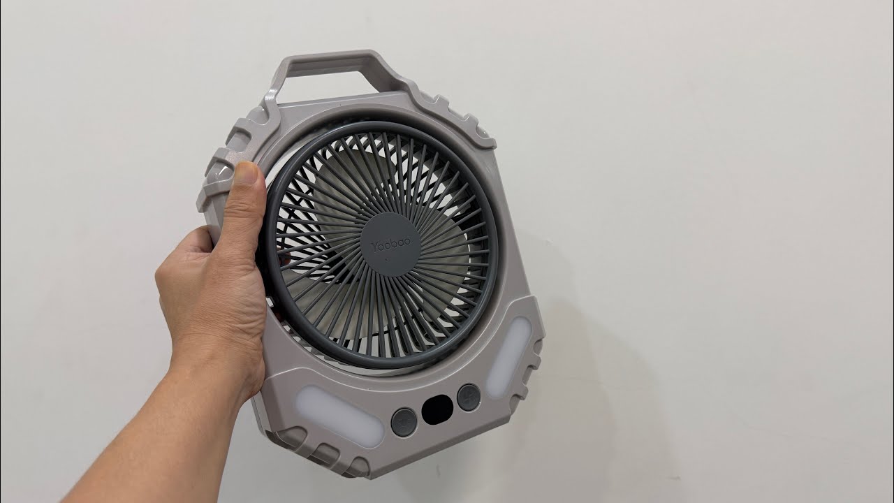 Quạt Tích Điện YooBao FD1 Pin Khủng 20000mAh | Dùng 50h, Kiêm Sạc Dự Phòng, Siêu Êm