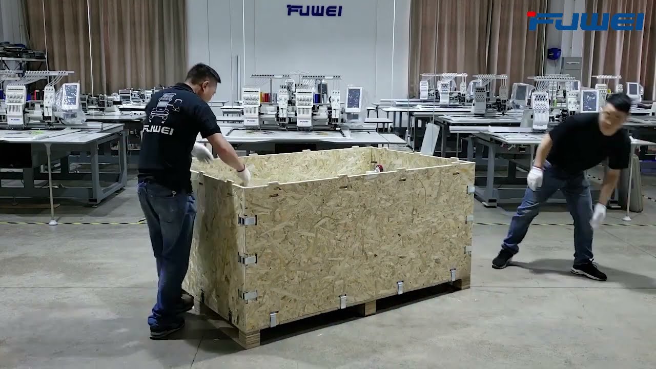 FUWEI embroidery machine unpacking video