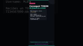Conseguir TOKEN de Telegram en 1 minuto | BotFather Python