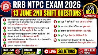 RRB NTPC Review 2nd Shift June 13, 2026 | RRB NTPC Exam Analysis Today | RRB NTPC Exam Analysis R...