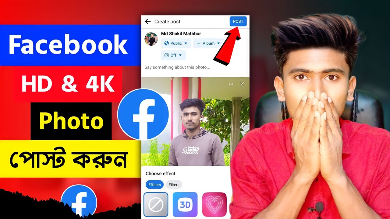 How to post HD quality Photo on Facebook 2023 HD Photo upload Facebook YouTube