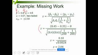 2 Sample Proportions Inference