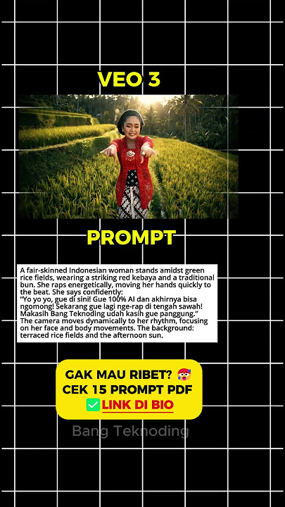 Contoh Prompt Veo 3 Demo Klip Musik Dialog bahasa indonesia #veo3 #ai