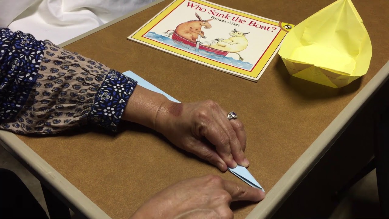 Mindful Origami-paper folding (boat)