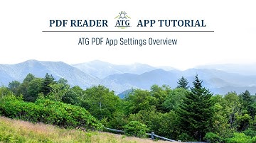 ATG PDF App Settings Overview