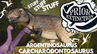 Prior extinction updates on development more Carcharodontosaurus
