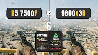AMD Ryzen 5 7500F vs Ryzen 7 9800x3D: Test in 9 Games | RTX 5070