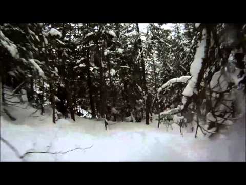 Compilation of videos sliding down Mt. Allen, Adirondack, NY - Feb 2014