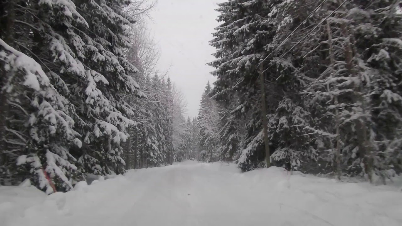 Finnish country roads after snowstorm