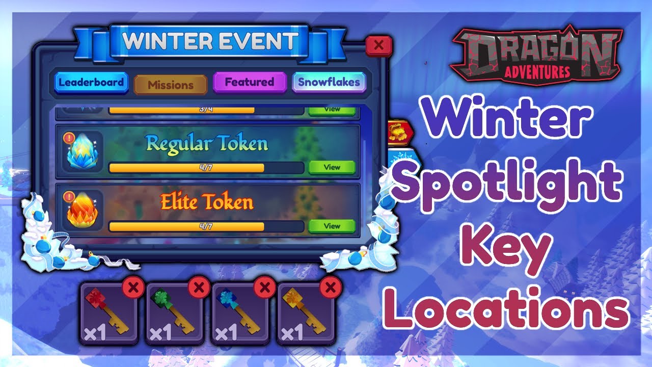 Winter Spotlight Event — Key Locations ✦ ROBLOX Dragon Adventures || DA Guide