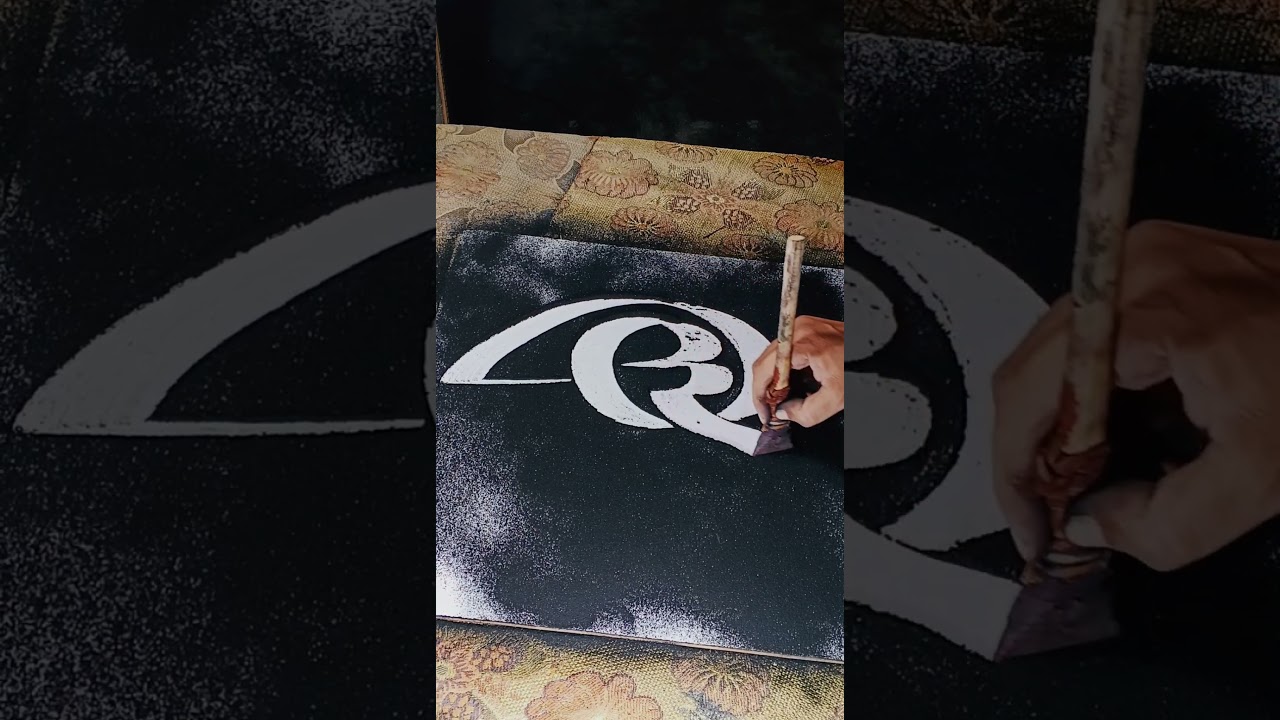 Allah name calligraphy tutorial in Arabic | most satisfying Islamic calligraphy 🤩#shorts