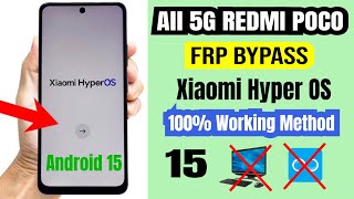 #Android15 All Redmi Poco 5G Frp Bypass Xiaomi Hyper OS,, Without Pc 100% Working Method 2026 ✅