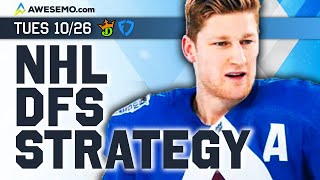 NHL DFS: Strategy Show for Daily Fantasy Hockey Picks News DraftKings \& FanDuel Today 10\/26