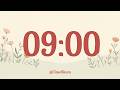 9 Minute Timer 🌸 | Silent Countdown with Ending Alarm | Study, Classroom & Focus Timer | Timer Bloom