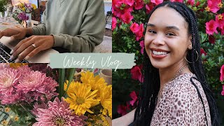 VLOG: first week of grad school, how I’m feeling, study with me & grocery haul!