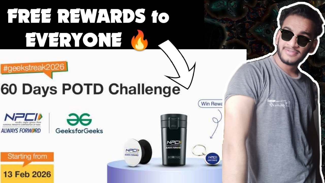 Gfg 60 Days Challenge | FREE REWARDS 🎁