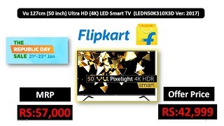 Vu 127cm (50 inch) Ultra HD (4K) LED Smart TV  (LEDN50K310X3D Ver: 2017)