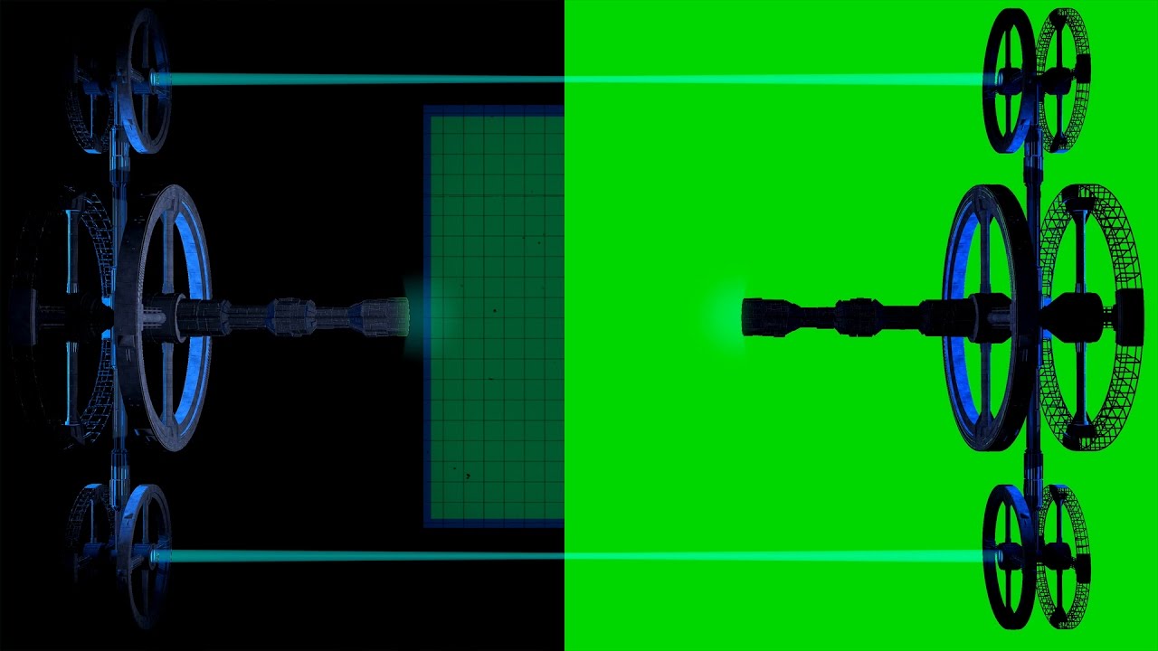 4K Free Sci-Fi Monitor Green Screen Source