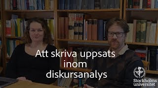 Att skriva uppsats inom diskursanalys