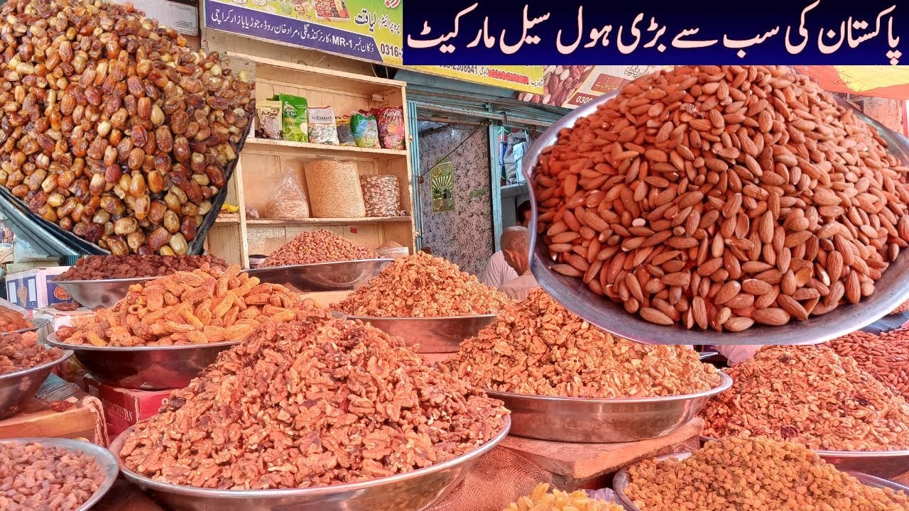 Dry Fruit Wholesale Market Karachi l Badam Pista Kaju Walnuts Fresh Dry Fruits | Jodia Bazar