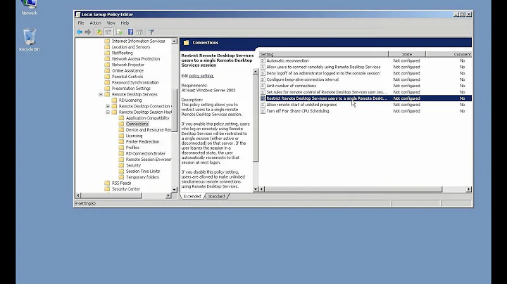 Microsoft Windows Server 2008 R2 SP1 - Allow Multiple Remote Desktop Services Session (RDS)