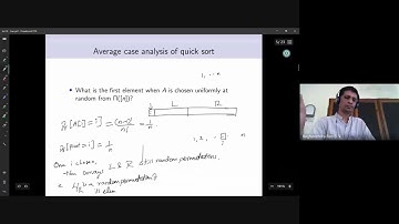 CS5800 ADSA | Lec 10 | Average case analysis of quick sort– part 2, Median finding problem– part 1